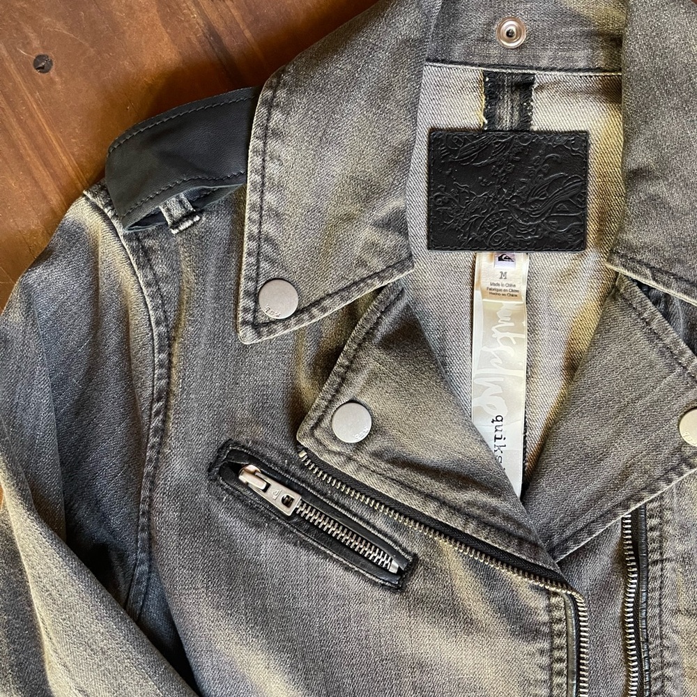 Quiksilver Women’s Denim Moto Jacket View 3